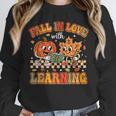 Retro Fall In Love With Learning Autumn Pumpkin Teachers Unisex Sweatshirt, novelty gifts, funny gifts Retro Fall In Love With Learning Autumn Pumpkin Teachers Unisex Sweatshirt, novelty gifts, funny gifts