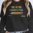 Retro Old-School Computer Pencil Tech Teacher Unisex Sweatshirt, novelty gifts, funny gifts