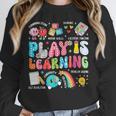 Retro Play Is Learning Kindergarten Teacher Team Women Unisex Sweatshirt, novelty gifts, funny gifts Retro Play Is Learning Kindergarten Teacher Team Women Unisex Sweatshirt, novelty gifts, funny gifts