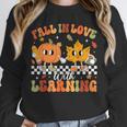 Retro Pumpkin Fall In Love With Learning Autumn Teacher Unisex Sweatshirt, novelty gifts, funny gifts Retro Pumpkin Fall In Love With Learning Autumn Teacher Unisex Sweatshirt, novelty gifts, funny gifts