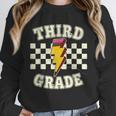 Retro Third Grade Teacher Lightning Bolt Pencil Teacher Kids Unisex Sweatshirt, novelty gifts, funny gifts