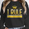 I Rule Math Ruler Mathematics Pun Math Teacher Men Women Girls Kids Unisex Sweatshirt, novelty gifts, funny gifts