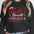 Santa's Favorite Para Christmas Paraprofessional Teacher Unisex Sweatshirt, novelty gifts, funny gifts