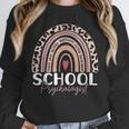 School Psych Teacher School Psychologist Leopard Rainbow Unisex Sweatshirt, novelty gifts, funny gifts School Psych Teacher School Psychologist Leopard Rainbow Unisex Sweatshirt, novelty gifts, funny gifts