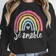 Sé Amable Spanish Bilingual Teacher Be Kind Boho Rainbow Unisex Sweatshirt, novelty gifts, funny gifts Sé Amable Spanish Bilingual Teacher Be Kind Boho Rainbow Unisex Sweatshirt, novelty gifts, funny gifts