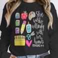 She Works Willingly With Her Hands Proverbs Daycare Teacher Men Women Unisex Sweatshirt, novelty gifts, funny gifts