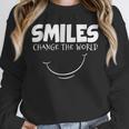 Smile Smiles Change The World Teacher T-Shirt Happy T-Shirt Unisex Sweatshirt, novelty gifts, funny gifts