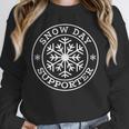Snow Day Supporter Teacher Student Winter Snowflake Unisex Sweatshirt, novelty gifts, funny gifts