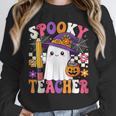 Spooky Teacher Ghost Pencil Teach Halloween Teacher Unisex Sweatshirt, novelty gifts, funny gifts