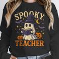 Spooky Teacher Halloween Cute Ghost Pumpkin Reading Women Unisex Sweatshirt, novelty gifts, funny gifts Spooky Teacher Halloween Cute Ghost Pumpkin Reading Women Unisex Sweatshirt, novelty gifts, funny gifts
