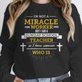 Sunday School Teacher TShirt Miracle Worker Unisex Sweatshirt, novelty gifts, funny gifts Sunday School Teacher TShirt Miracle Worker Unisex Sweatshirt, novelty gifts, funny gifts