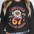 I Survived 67 Days Of School Groovy Retro Teachers Girls Unisex Sweatshirt, novelty gifts, funny gifts I Survived 67 Days Of School Groovy Retro Teachers Girls Unisex Sweatshirt, novelty gifts, funny gifts