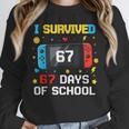 I Survived 67 Days Of School 67 Teacher Squad Matching Unisex Sweatshirt, novelty gifts, funny gifts I Survived 67 Days Of School 67 Teacher Squad Matching Unisex Sweatshirt, novelty gifts, funny gifts