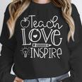 Teach Love Inspire Retro Teacher Kids Back To School Unisex Sweatshirt, novelty gifts, funny gifts