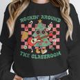 Teacher Christmas Rockin' Around The Classroom Men Women Kids Unisex Sweatshirt, novelty gifts, funny gifts