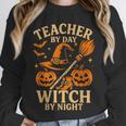 Teacher By Day Witch By Night Halloween Teacher Witch Unisex Sweatshirt, novelty gifts, funny gifts