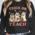 Teacher Halloween Trick Or Teach Cute Ghost Coffee Pumpkins Unisex Sweatshirt, novelty gifts, funny gifts Teacher Halloween Trick Or Teach Cute Ghost Coffee Pumpkins Unisex Sweatshirt, novelty gifts, funny gifts