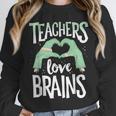 Teachers Love Brains Halloween Costume Trick Treat Zombie Unisex Sweatshirt, novelty gifts, funny gifts