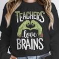 Teachers Love Zombie Teacher Halloween Fun Unisex Sweatshirt, novelty gifts, funny gifts