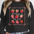 Teaching Is My Jam Strawberry Kinder Team Teacher Unisex Sweatshirt, novelty gifts, funny gifts Teaching Is My Jam Strawberry Kinder Team Teacher Unisex Sweatshirt, novelty gifts, funny gifts