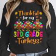 Thankful For My 3rd Grade Turkeys Thanksgiving Teacher Kids Unisex Sweatshirt, novelty gifts, funny gifts