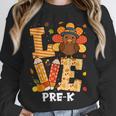 Thanksgiving Love Pre-K Teacher Turkey Autumn Fall For Men Women Girls Kids Unisex Sweatshirt, novelty gifts, funny gifts