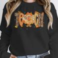 Thanksgiving Turkey Teach Thankful Teacher Girly Bow Women Unisex Sweatshirt, novelty gifts, funny gifts
