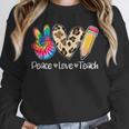 Tie Dye Hippie Peace Love Teach Teacher Appreciation Unisex Sweatshirt, novelty gifts, funny gifts