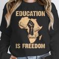 History Education Is Freedom African Map Black Teacher Unisex Sweatshirt, novelty gifts, funny gifts