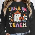 Trick Or Teach Ghost Teacher School Halloween Men Women Unisex Sweatshirt, novelty gifts, funny gifts