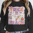 Trick Or Teach Retro Halloween Teacher Look Unisex Sweatshirt, novelty gifts, funny gifts