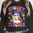 Trick Or Teach Spooky Teacher Ghost Halloween Teacher Unisex Sweatshirt, novelty gifts, funny gifts