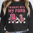 Twinning With My Para Teacher Matching Paraprofessional 70s For Men Women Unisex Sweatshirt, novelty gifts, funny gifts Twinning With My Para Teacher Matching Paraprofessional 70s For Men Women Unisex Sweatshirt, novelty gifts, funny gifts