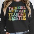 Twinning With My Teacher Bestie Twin Day Matching Teachers For Men Women Girls Kids Unisex Sweatshirt, novelty gifts, funny gifts