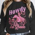 Vintage Howdy First Grade Cowgirl Teacher Western School Unisex Sweatshirt, novelty gifts, funny gifts