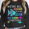 We'Re All Different But We Swim Together Elementary Teacher Unisex Sweatshirt, novelty gifts, funny gifts We'Re All Different But We Swim Together Elementary Teacher Unisex Sweatshirt, novelty gifts, funny gifts
