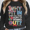 Why Fit In Doctor Teacher Cat In Hat Cool Autism Awareness Men Women Kids Unisex Sweatshirt, novelty gifts, funny gifts