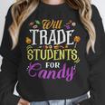 Will Trade Students For Candy Teacher Cute Halloween Costume Unisex Sweatshirt, novelty gifts, funny gifts Will Trade Students For Candy Teacher Cute Halloween Costume Unisex Sweatshirt, novelty gifts, funny gifts
