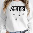 67 Meme Math Teacher 6 7 Halloween Spiders Square Root 4489 Unisex Sweatshirt, novelty gifts, funny gifts