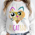 Abstract Cat Art Picatsso Shirt For Art Teachers Unisex Sweatshirt, novelty gifts, funny gifts Abstract Cat Art Picatsso Shirt For Art Teachers Unisex Sweatshirt, novelty gifts, funny gifts