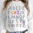 Back To School Kindergarten Alphabet ABC Teacher Women Kids Unisex Sweatshirt, novelty gifts, funny gifts