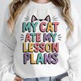 My Cat Ate My Lesson Plans Teacher Cat Humor Unisex Sweatshirt, novelty gifts, funny gifts My Cat Ate My Lesson Plans Teacher Cat Humor Unisex Sweatshirt, novelty gifts, funny gifts