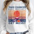 Take Chances Make Mistakes Get Messy Vintage Teacher Life Unisex Sweatshirt, novelty gifts, funny gifts Take Chances Make Mistakes Get Messy Vintage Teacher Life Unisex Sweatshirt, novelty gifts, funny gifts