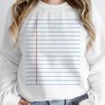 College Ruled Lined Paper Student Teacher Professor Costume Unisex Sweatshirt, novelty gifts, funny gifts