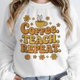 Groovy Coffee Teach Repeat Retro Teacher Unisex Sweatshirt, novelty gifts, funny gifts Groovy Coffee Teach Repeat Retro Teacher Unisex Sweatshirt, novelty gifts, funny gifts
