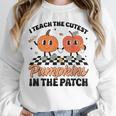 Groovy I Teach The Cutest Pumpkins In The Patch For Teacher Unisex Sweatshirt, novelty gifts, funny gifts Groovy I Teach The Cutest Pumpkins In The Patch For Teacher Unisex Sweatshirt, novelty gifts, funny gifts