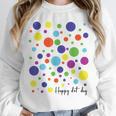 Happy Dot Day 2025 Polka Dot Boys Girls Kids Teacher Dot Day Unisex Sweatshirt, novelty gifts, funny gifts Happy Dot Day 2025 Polka Dot Boys Girls Kids Teacher Dot Day Unisex Sweatshirt, novelty gifts, funny gifts