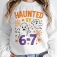 Haunted 67 Ghost Math Teacher Halloween Costume Math Pun Unisex Sweatshirt, novelty gifts, funny gifts Haunted 67 Ghost Math Teacher Halloween Costume Math Pun Unisex Sweatshirt, novelty gifts, funny gifts