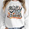 I'm Batty About My Students Watercolor Bat Teacher Halloween Unisex Sweatshirt, novelty gifts, funny gifts