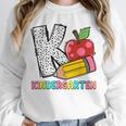 K Is For Kindergarten Teacher Pencil Apple Back To School Unisex Sweatshirt, novelty gifts, funny gifts K Is For Kindergarten Teacher Pencil Apple Back To School Unisex Sweatshirt, novelty gifts, funny gifts